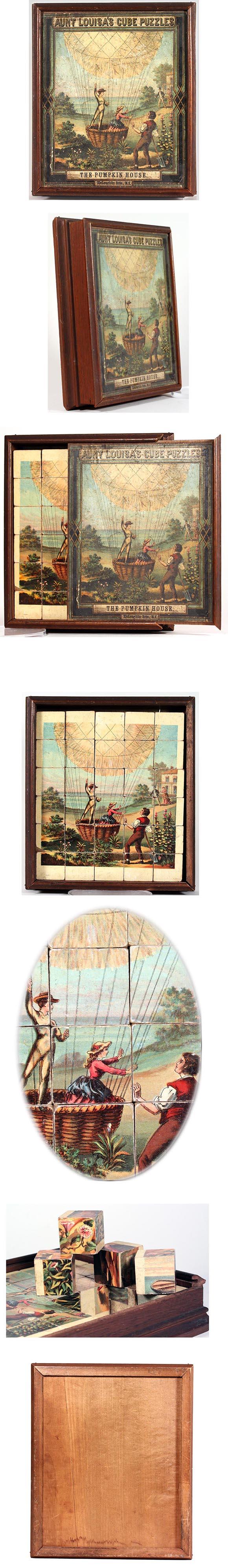 c.1880 McLoughlin, Fairy Tale Puzzles in Original Oak Box